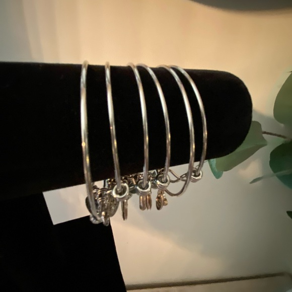 6 Expandable Bangle Charm Bracelets. - Picture 10 of 10